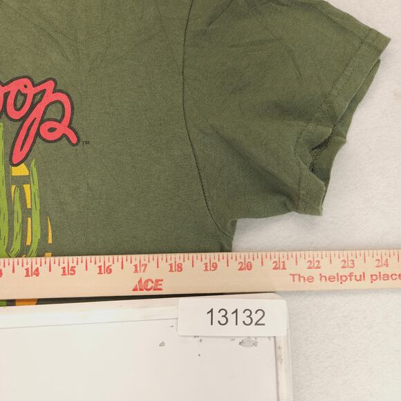 Betty Boop Rodeo Girl Casual Short Sleeve Shirt Womens Size Medium M Green - Picture 6 of 9